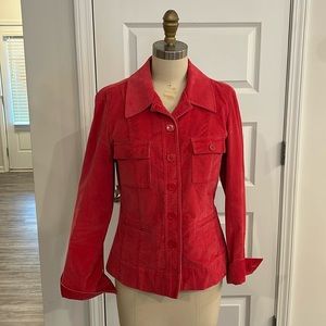 Talbots Hot Pink Velveteen Jacket 6